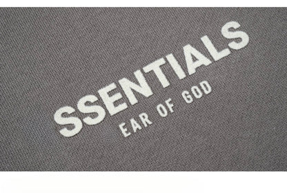 ESSENTIALS HOODIE FOG Season 8 Flocked Small Label Versatile Hooded Sweatshirt Fleece Lined