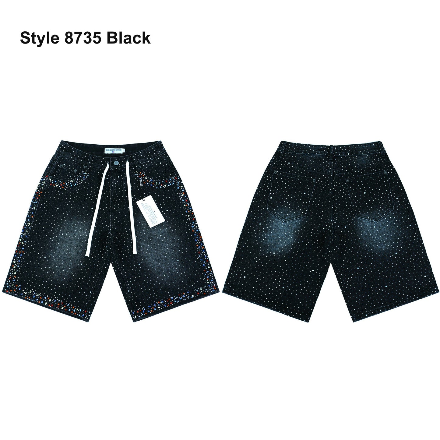 Men's denim shorts – Style 8735 Black