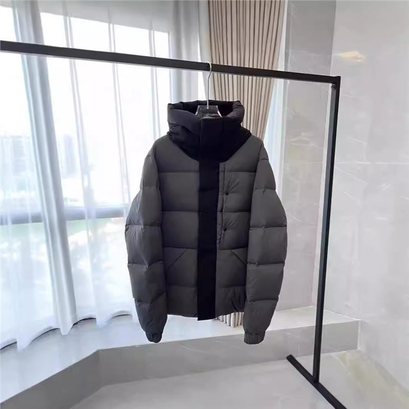 Dustproof Bag Version Madeira Down Jacket Black Warrior Zipper Hooded Unisex Coat