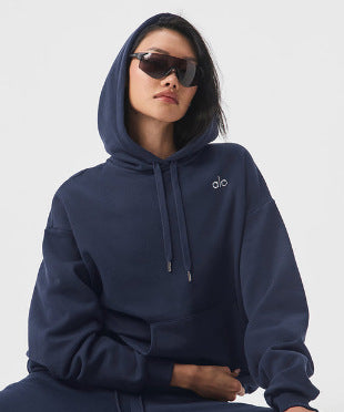al Autumn Winter 2024 New Trendy Casual Hooded Loose Long Sleeve Sweatshirt Sports Set for Men and Women Couples