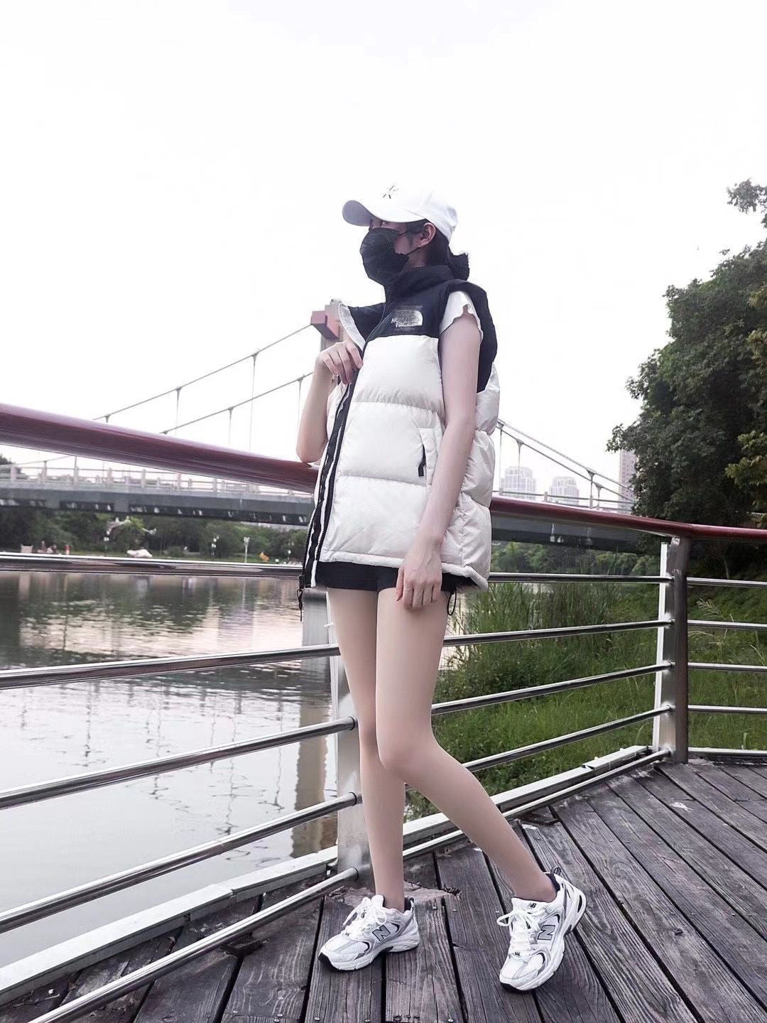 GMabcdNorth-Face 1996 Down Vest Unisex American Version TNF700 Puff Embroidery Winter Vest Couple Style Reversible