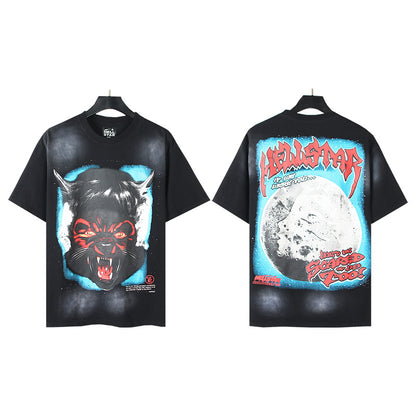 [2]2025 Summer New American Fashion Brand Male and Female Couples Wear plus Size Loose Pullover Short Sleeve T-shirt Youth Tee