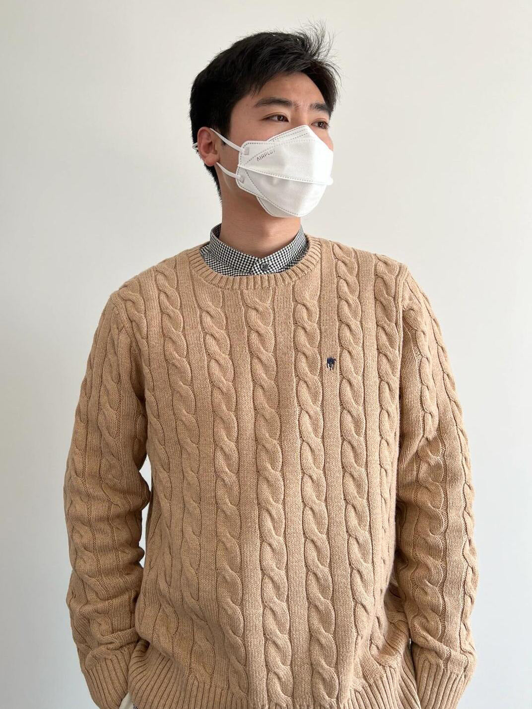 RL Sweater Women Embroidered Round Neck Knitwear Men Autumn Winter Warm Cable Couple