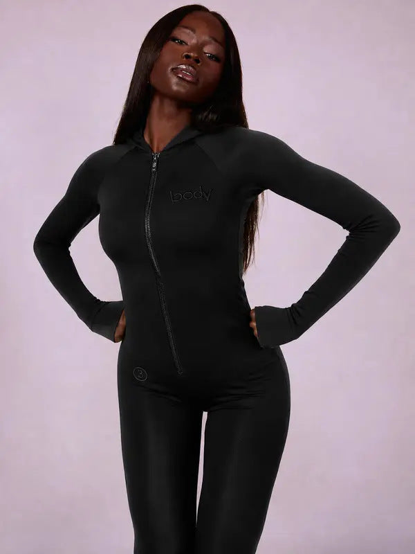 K26L3020 zip embroidery bodysuit jumpsuit g3