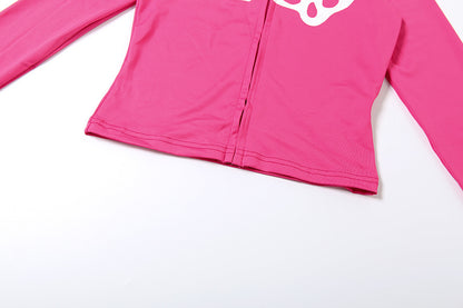 2025 Autumn Women's New Fashion Hooded Camouflage Print Long Sleeve Sports Trendy Slim Fit Long Pants Two-Piece Set