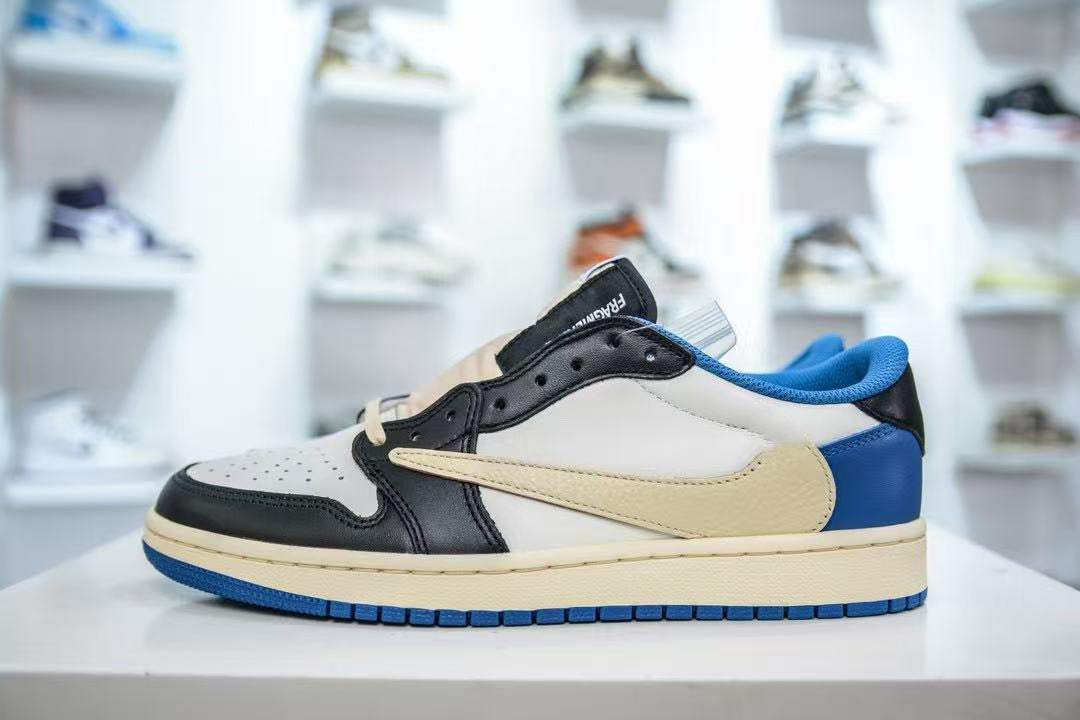 AJ1 Low-Top Basketball Shoes TS Collaboration Black Green Olive Couple Men Women Sports Sneakers