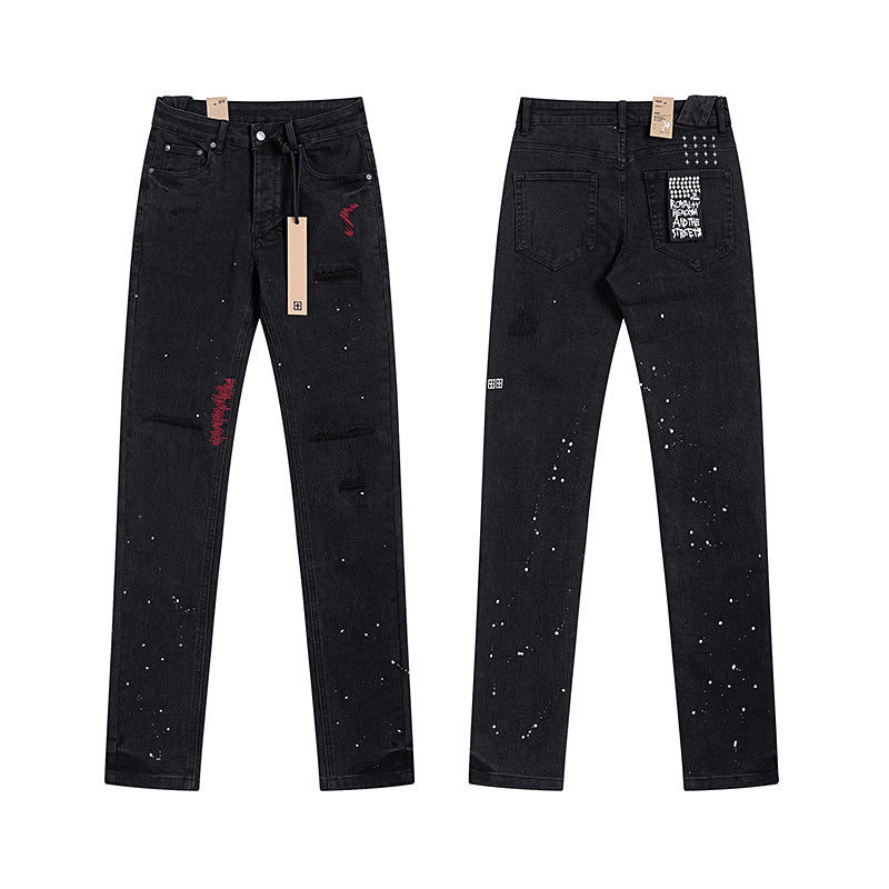 GMabcd Trendy KSUBI Men's Pants Casual Slim Fit Skinny Jeans Stretch Denim Pants