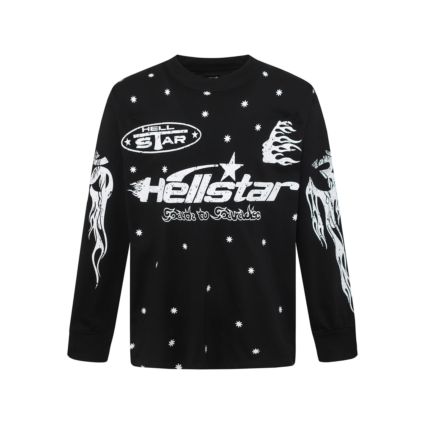 HS American Style Oversized Long Sleeve T-Shirt Autumn Base Shirt Men's Pullover Shirt