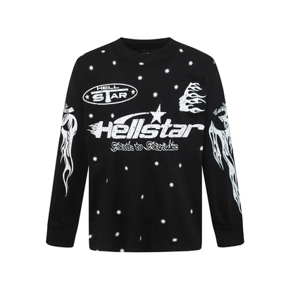 HS American Style Oversized Long Sleeve T-Shirt Autumn Base Shirt Men's Pullover Shirt