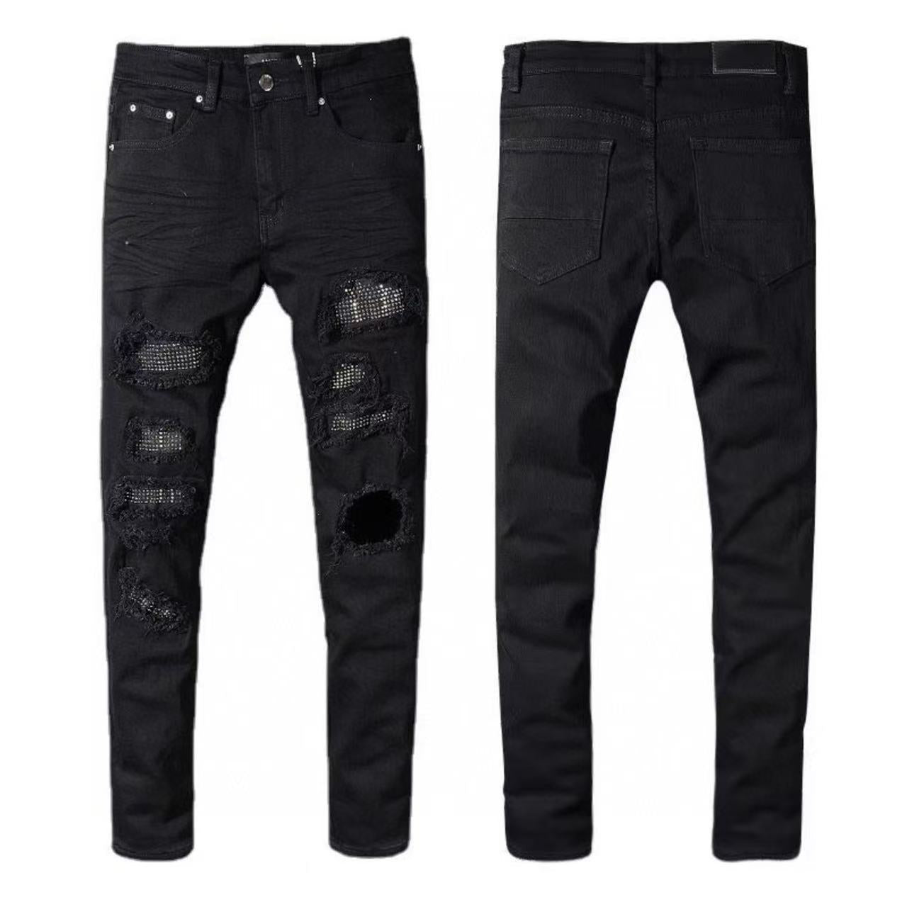 GMAM Heavy Craft Washed Distressed High Street Embroidered Unisex Jeans
