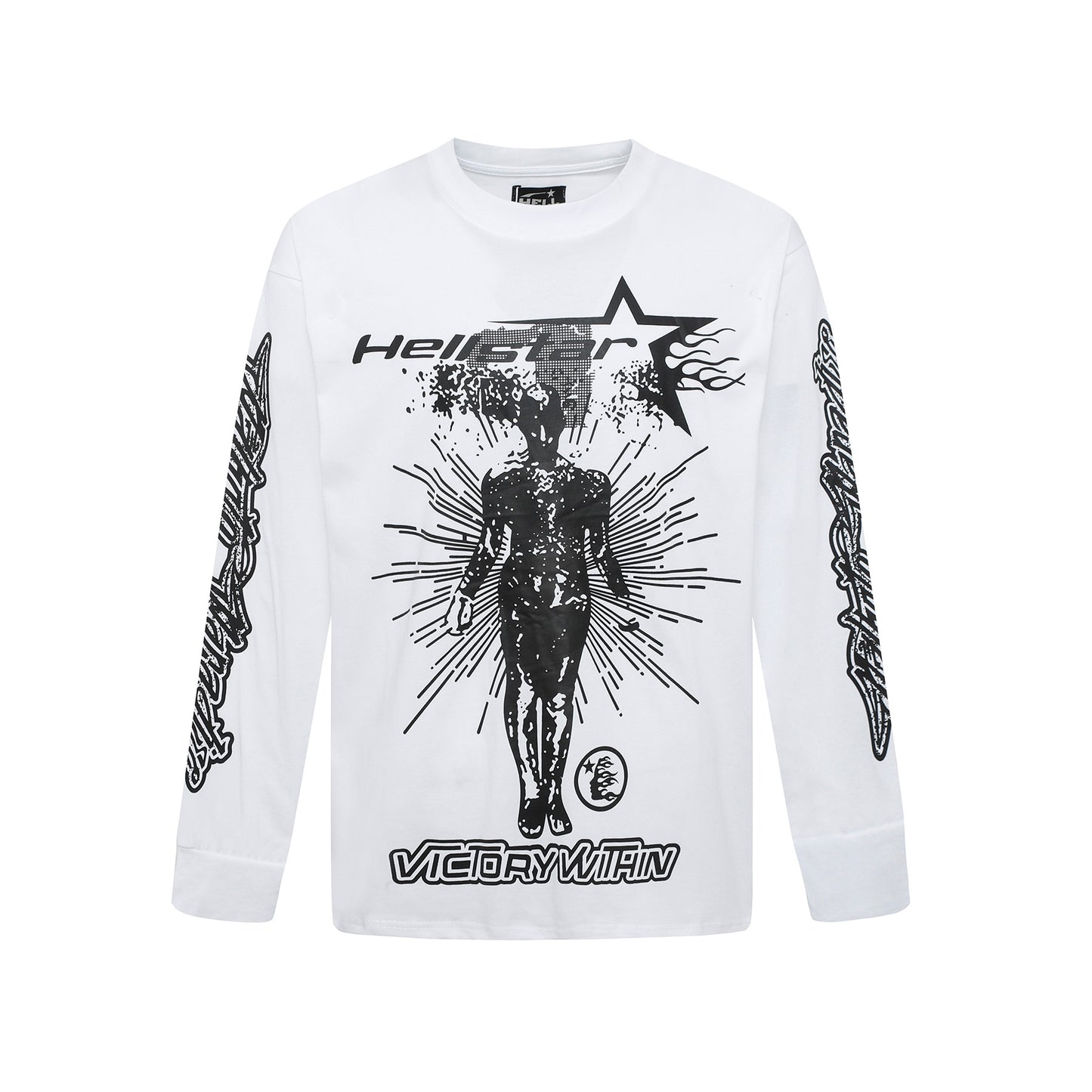 HS American Style Oversized Long Sleeve T-Shirt Autumn Base Shirt Men's Pullover Shirt