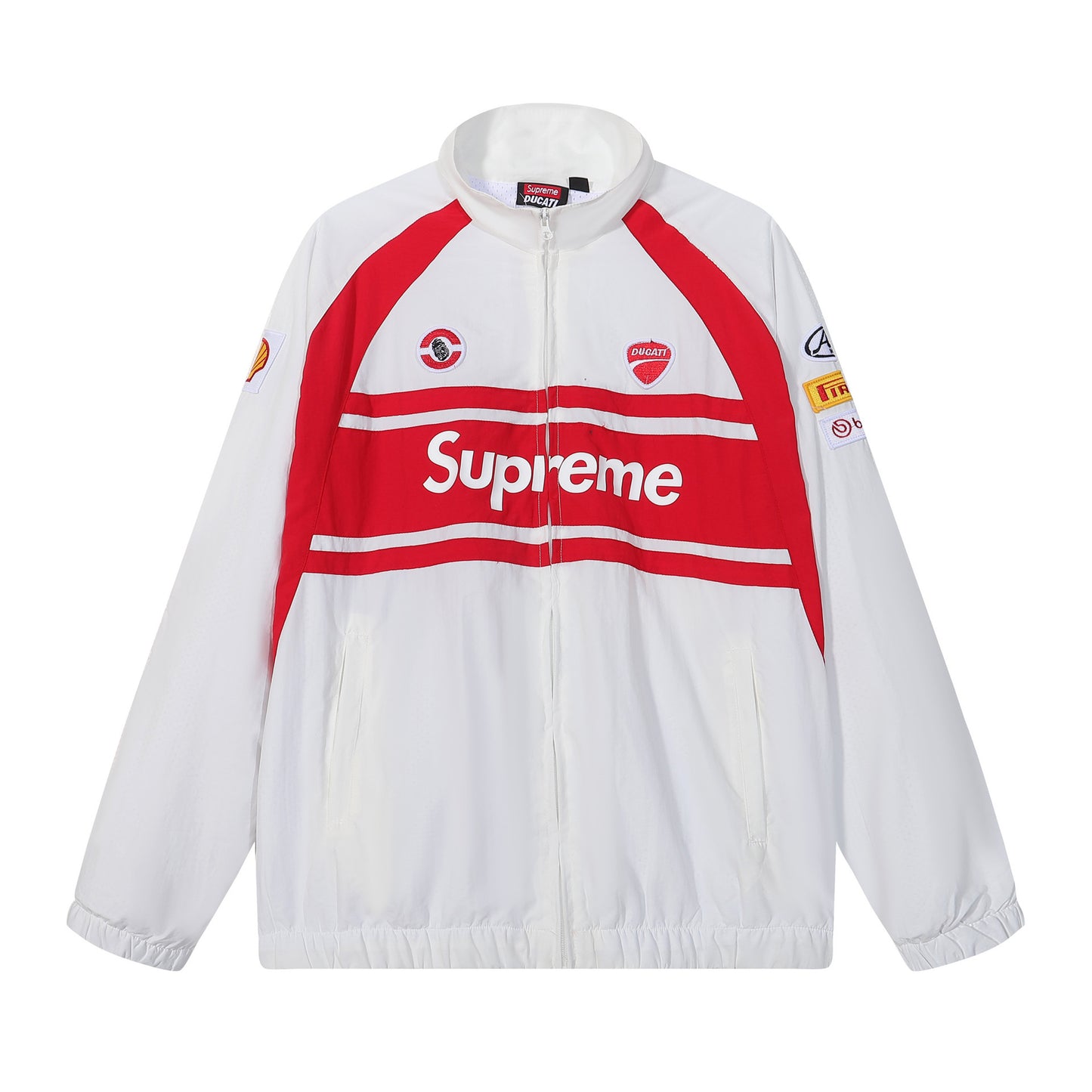 Supreme Ducati Collaboration Racing Style Windbreaker Jacket for Men