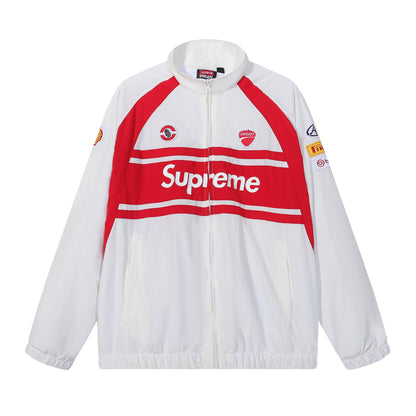 Supreme Ducati Collaboration Racing Style Windbreaker Jacket for Men