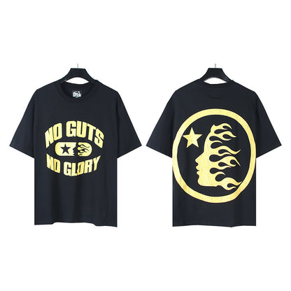 [3]2025 Summer New American Fashion Brand Male and Female Couples Wear plus Size Loose Pullover Short Sleeve T-shirt Youth Tee