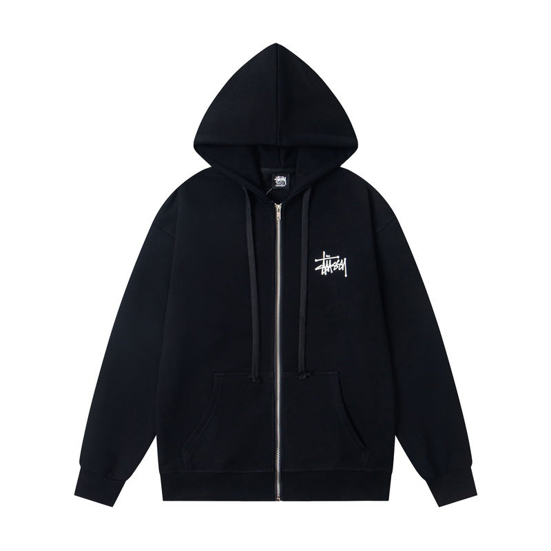 GMstuxN Letter Collaboration Hoodie Classic Letter Embroidery Hooded Sweatshirt Heavyweight Casual Jacket for Men