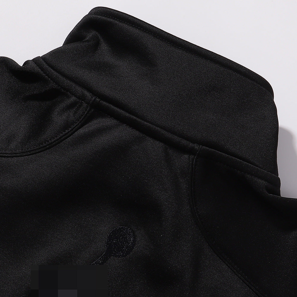 Gmabcd-sup Hoodie Collaboration Joe Loose Fit Autumn Winter Fleece Zipper Jacket Street Fashion Patchwork Hooded Sweatshirt