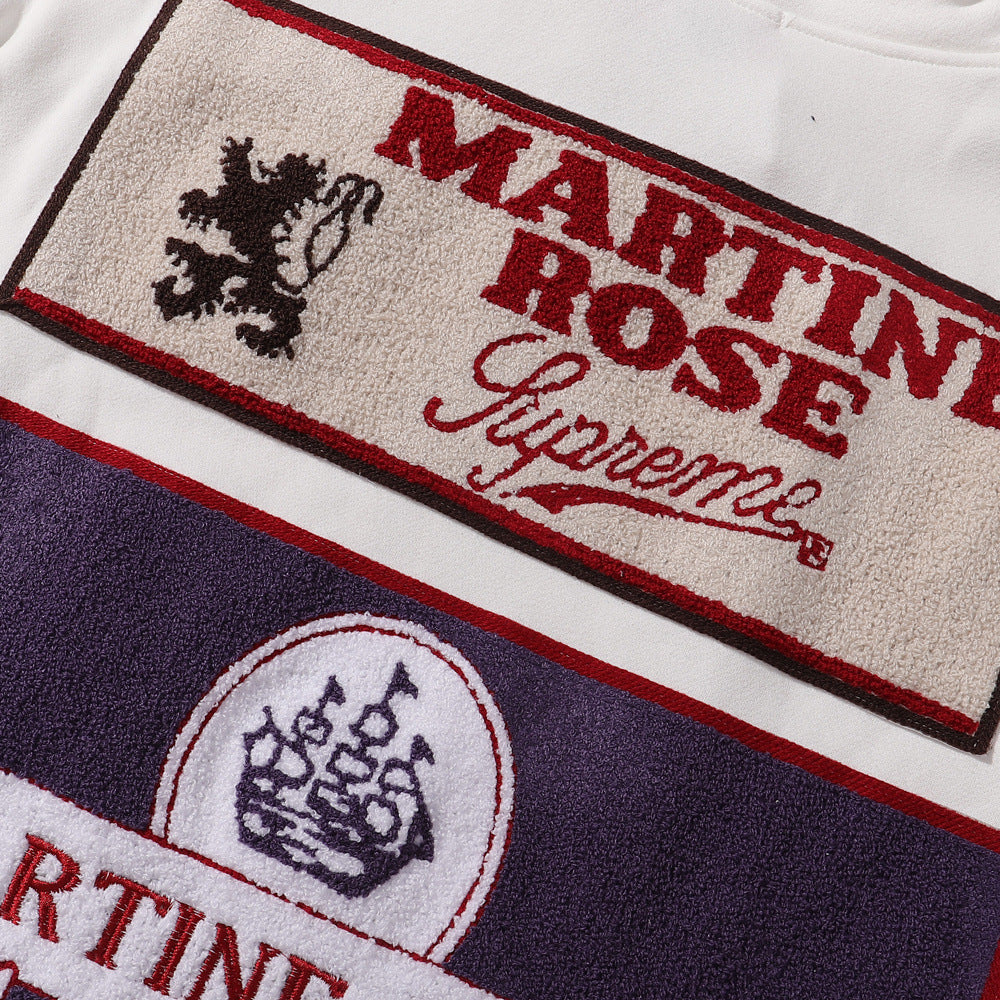 Gmabcd-sup Hoodie Collaboration Joe Loose Fit Autumn Winter Fleece Zipper Jacket Street Fashion Patchwork Hooded Sweatshirt