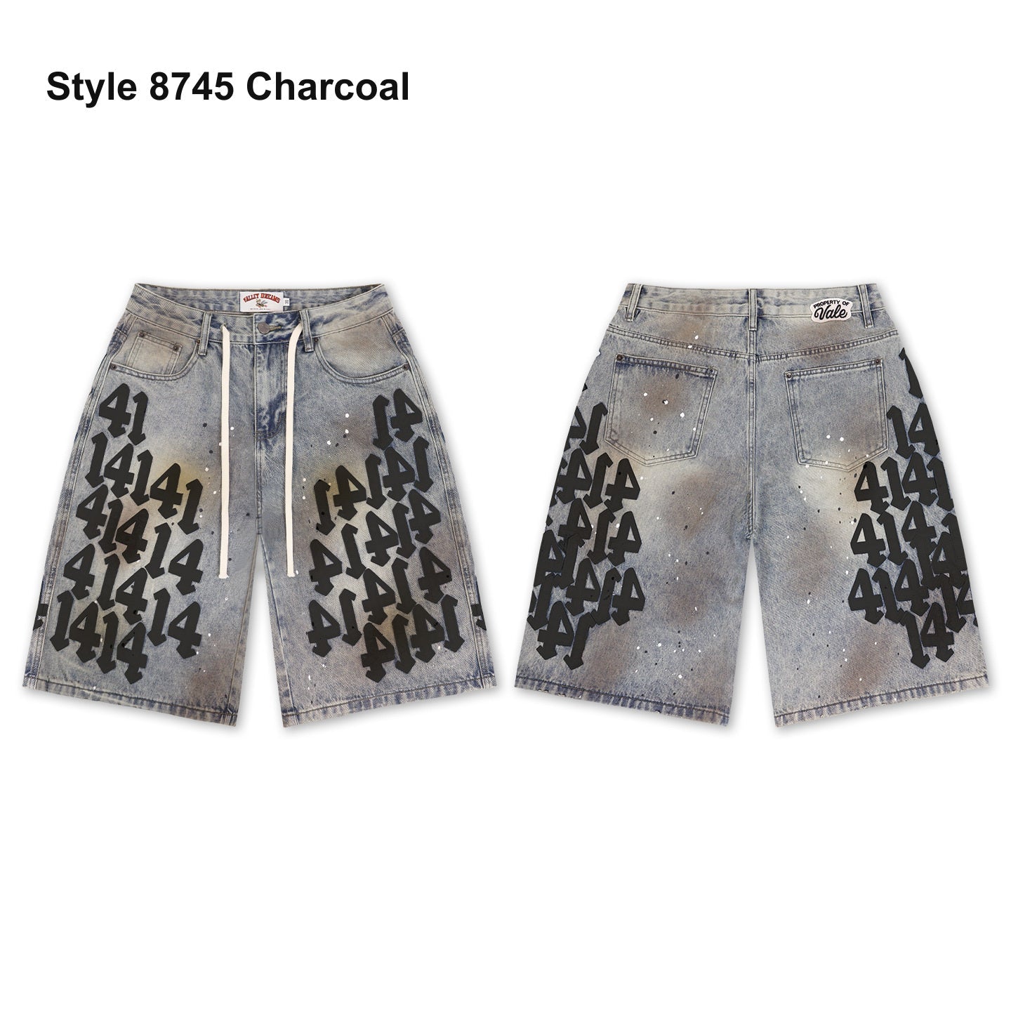 Men's denim shorts – Style 8745 Charcoal