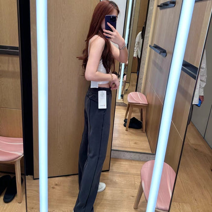 Lulu Same Yoga Wide-Leg Pants Softstreme Pants Exercise Casual Pants Women Loose Straight Slim Fit