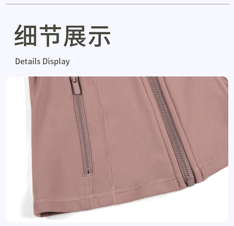 Athena Liu hooded yoga jacket for women, slim fit, zipper, running, fitness, sports jacket