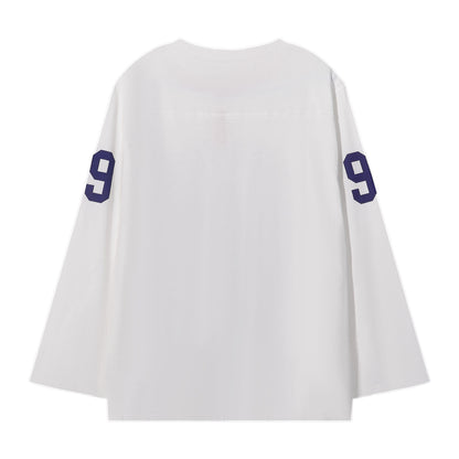 ss25supreme Crew Neck Short Sleeve American Style Trendy Classic Football Shirt Patchwork Ribbed High Street Top T-Shirt Unisex