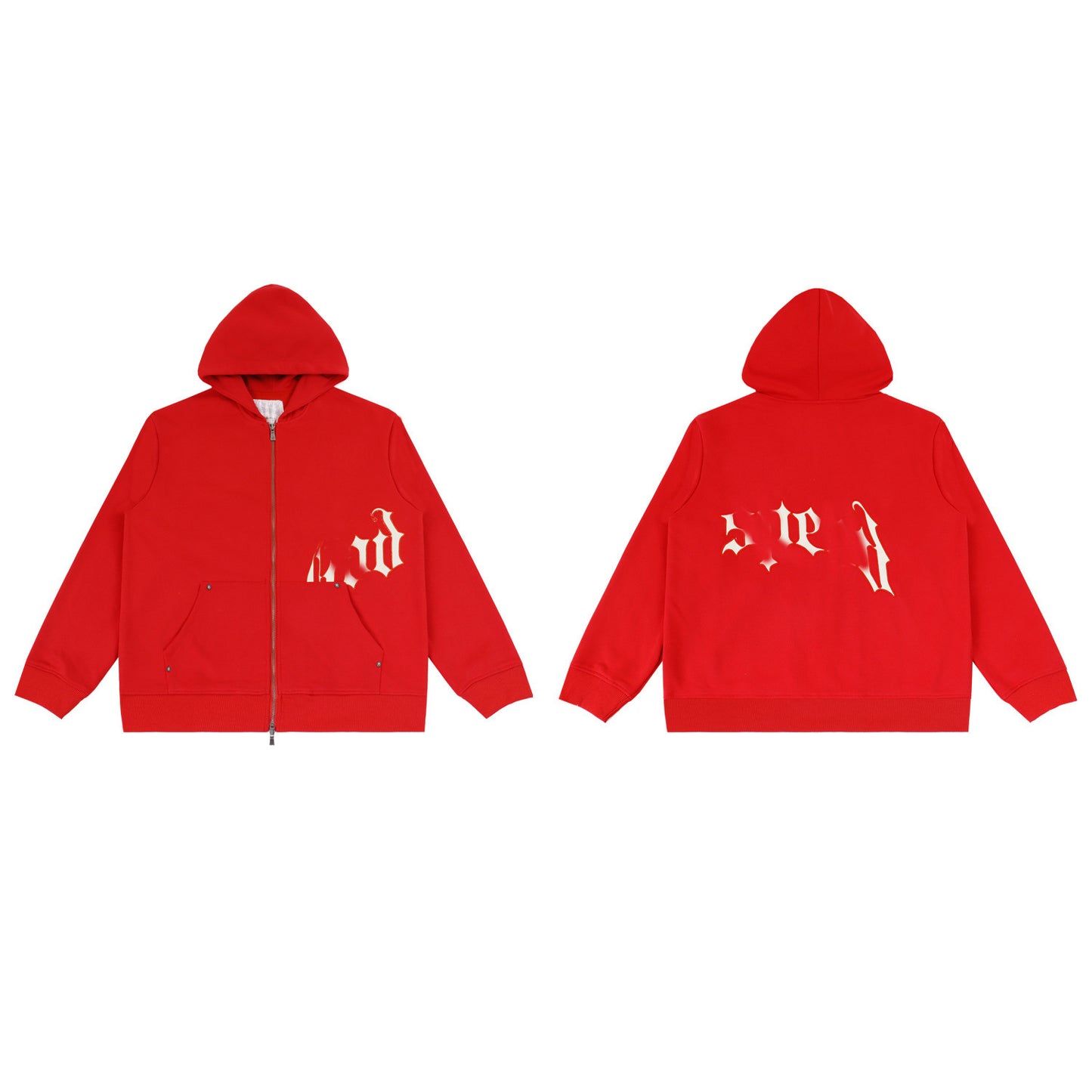 GMabcd Casual Set God-peed Patch Letter Cardigan Hoodie High Street Men's Casual Sweatshirt Sweatpants