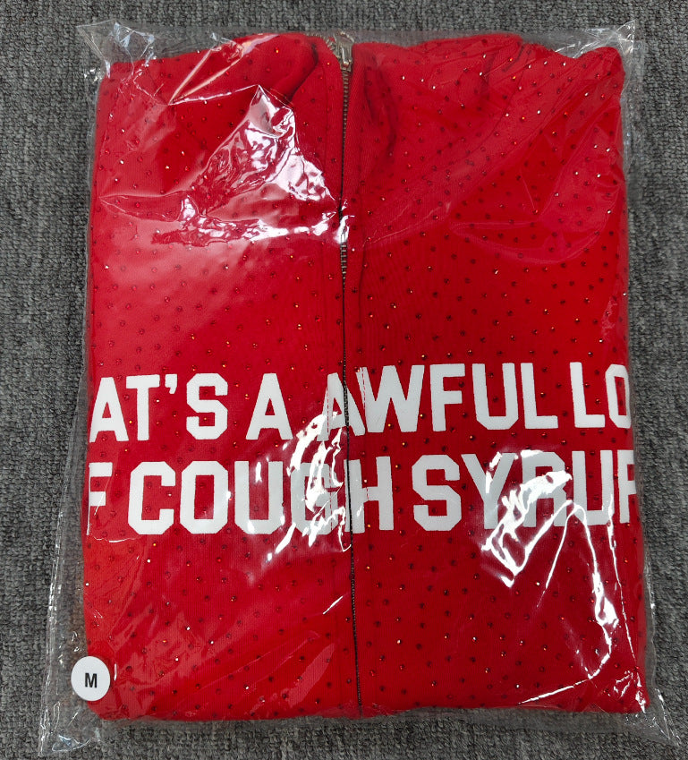 THAT'S A AWFUL LOT OF COUGH SYRUP HOODIE Full Diamond Zipper Hoodie Sweatshirt for Men