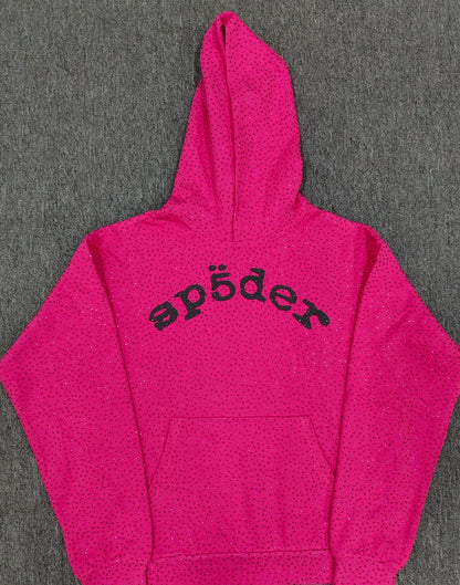Hoodie Jacket Hip Hop Singer Same Fashion Casual Spider Rhinestone Sp5der Sweater [High Quality]