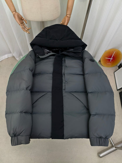 Dustproof Bag Version Madeira Down Jacket Black Warrior Zipper Hooded Unisex Coat