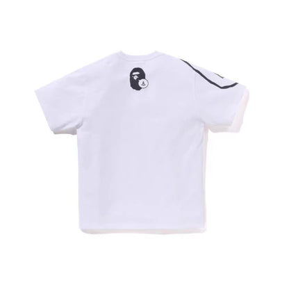 Streetwear Brand Short Sleeve Men's Line Print Graffiti Street Hip Hop Loose Simple Pure Cotton T-Shirt Half Sleeve Shirt