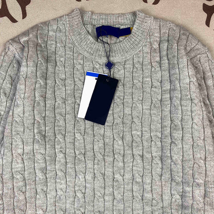 RL Sweater Women Embroidered Round Neck Knitwear Men Autumn Winter Warm Cable Couple