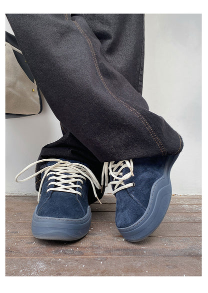 Men's Shoes 2025 Winter New Trend Retro Casual Versatile Thick-Soled Sports Loafers Warm