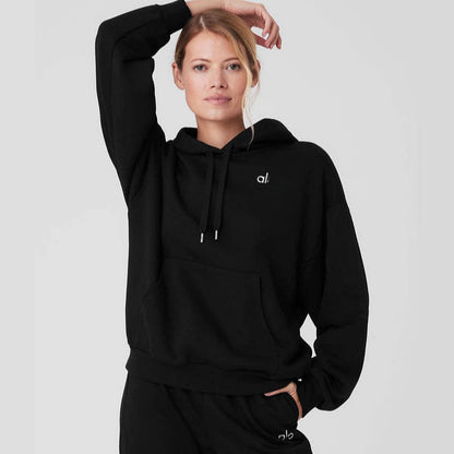 al Autumn Winter 2024 New Trendy Casual Hooded Loose Long Sleeve Sweatshirt Sports Set for Men and Women Couples