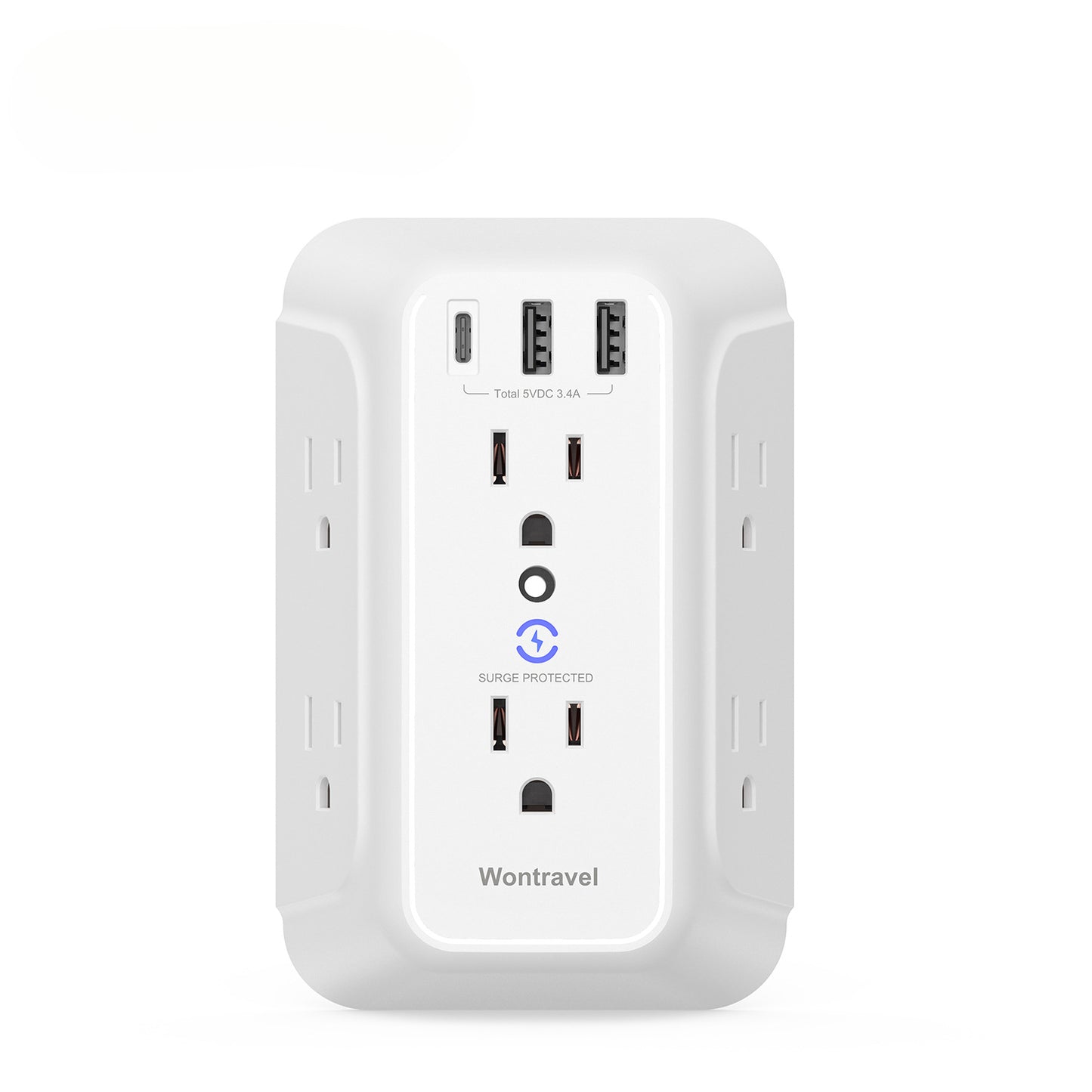 US Standard Extension Socket One to Six USB Multi-Function Wall Socket American Standard Wireless Plug Adapter