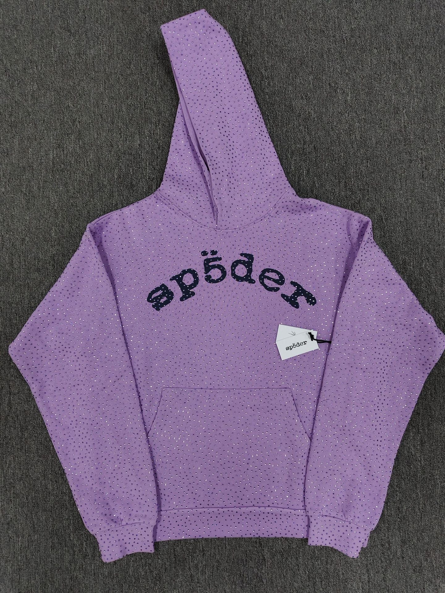 Hoodie Jacket Hip Hop Singer Same Fashion Casual Spider Rhinestone Sp5der Sweater [High Quality]