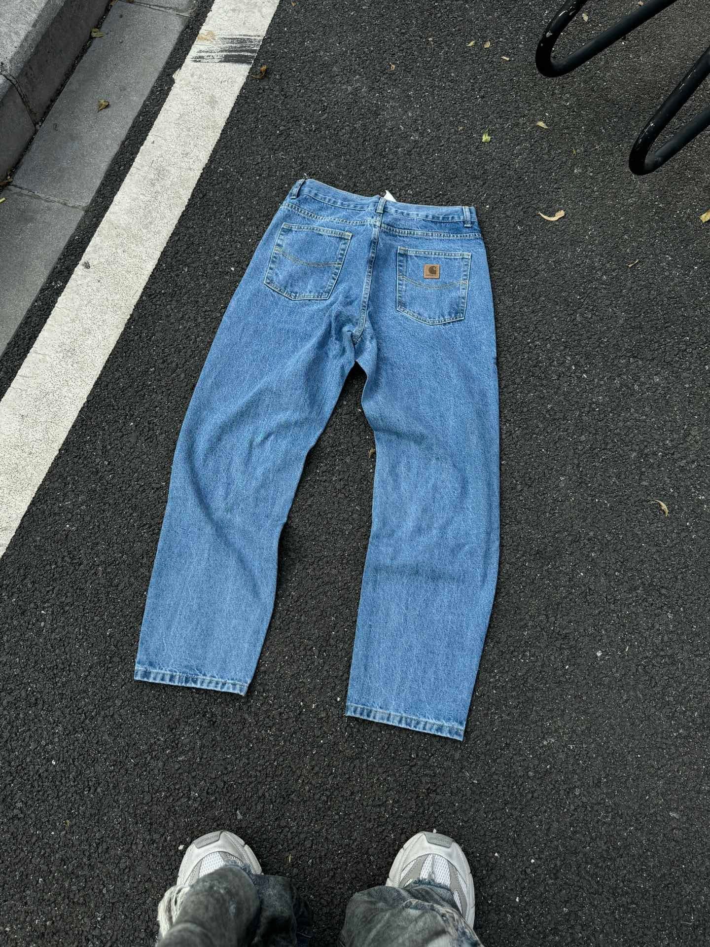 Carhart Japanese Workwear Style Jeans Loose Straight High Street Design