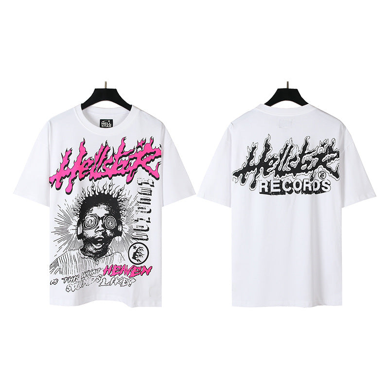 [4]2025 Summer New American Fashion Brand Male and Female Couples Wear plus Size Loose Pullover Short Sleeve T-shirt Youth Tee