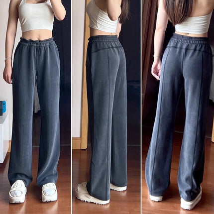 Lulu Same Yoga Wide-Leg Pants Softstreme Pants Exercise Casual Pants Women Loose Straight Slim Fit