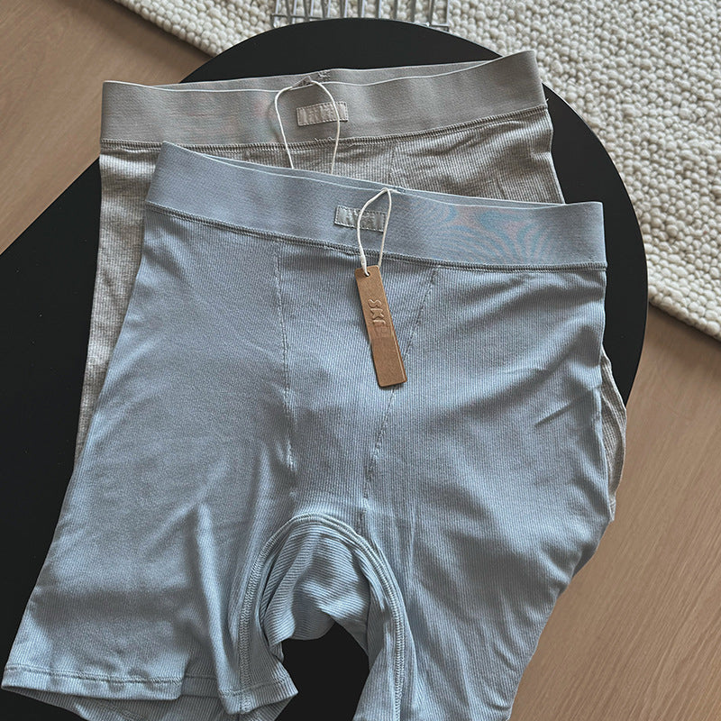 Ski** Kardashian Boyfriend European and American 2025 Women's Spring Sports Ribbed Shorts Slim Fit Spring Summer New Style