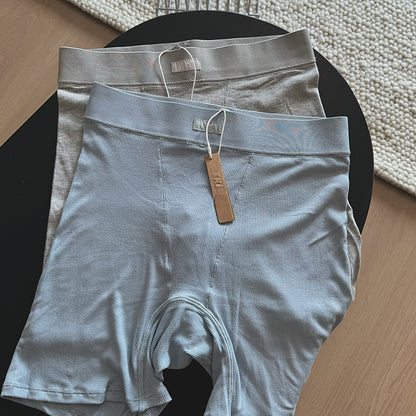 Ski** Kardashian Boyfriend European and American 2025 Women's Spring Sports Ribbed Shorts Slim Fit Spring Summer New Style