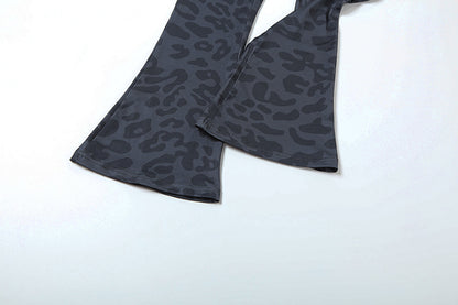 2025 Autumn Women's New Fashion Hooded Camouflage Print Long Sleeve Sports Trendy Slim Fit Long Pants Two-Piece Set