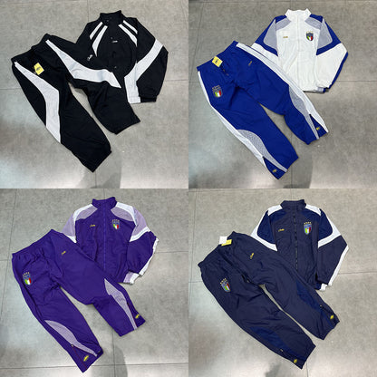 Gmabcd New Corteiz Alcatraz Embroidered Logo Woven Casual Sports Suit Spring Thin Long Pants with Zipper