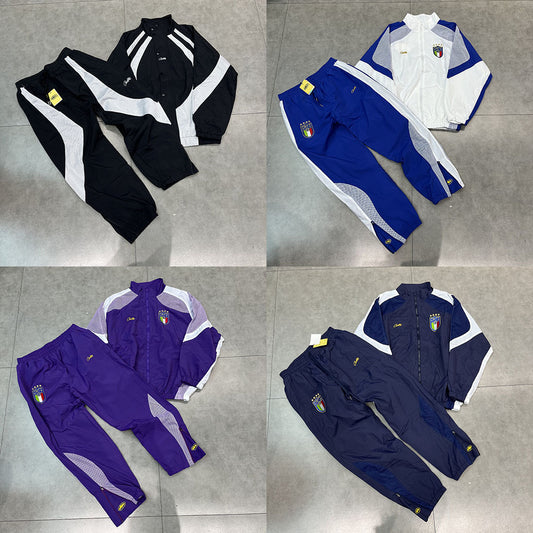 Gmabcd New Corteiz Alcatraz Embroidered Logo Woven Casual Sports Suit Spring Thin Long Pants with Zipper