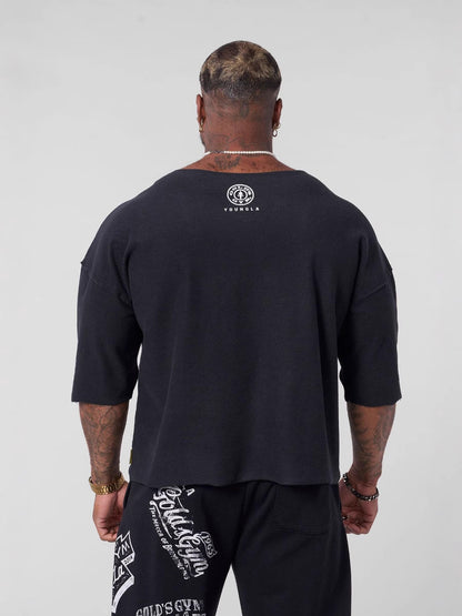 YOUN-GLA Collaboration GOLD'S Summer New Men's T-Shirt Jogger Sports Fitness Cotton Loose Short Sleeve