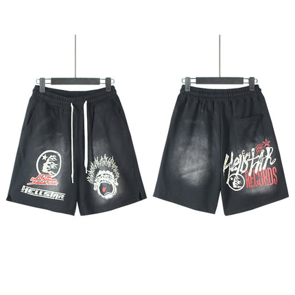 Washed Vintage Casual Shorts 2024 Summer New European and American Trendy Brand Five-Point Shorts