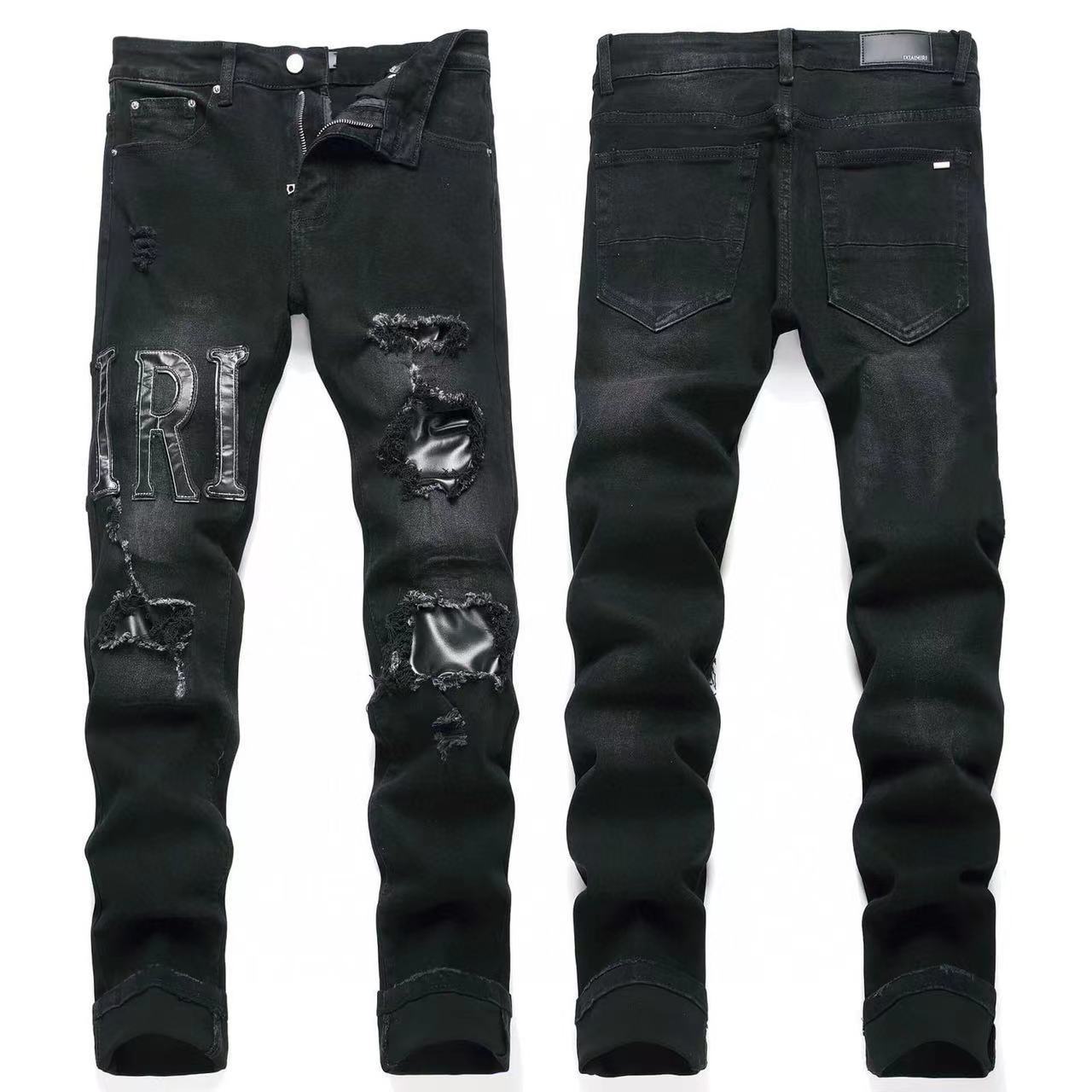 GMAM Heavy Craft Washed Distressed High Street Embroidered Unisex Jeans