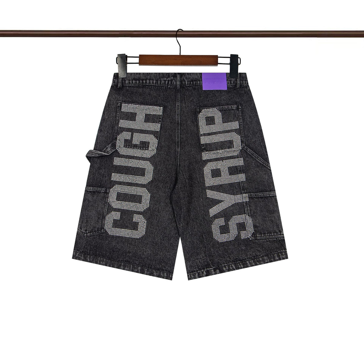 That's A Awful Lot of Cough Syrup Rhinestone Washed Denim Streetwear Pants