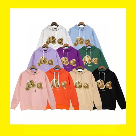 PA Angel Broken Bear Sweater Oversize Niche High Street Fashion Brand Ins Couple Hoodie