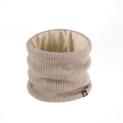 Winter Knitting Scarf Pullover Pure Color All-Matching Outdoor Keep Warm Turtleneck Wool Cold-Proof Double Layer Fleece-lined Neck Protection Scarf