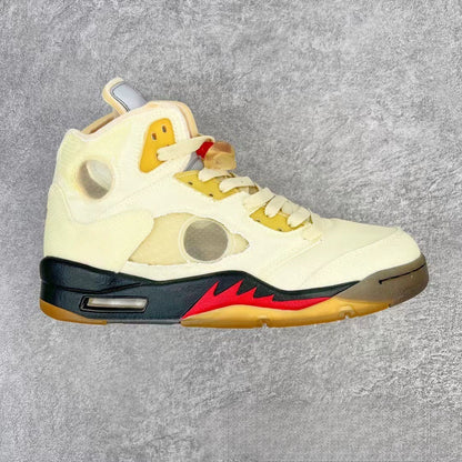 GMabcd-AJ5 High High-Top Basketball Shoes Buckle Broken Rukawa Kaede White Cement Ice Blue Low-Top Cushion Men and Women Sneakers